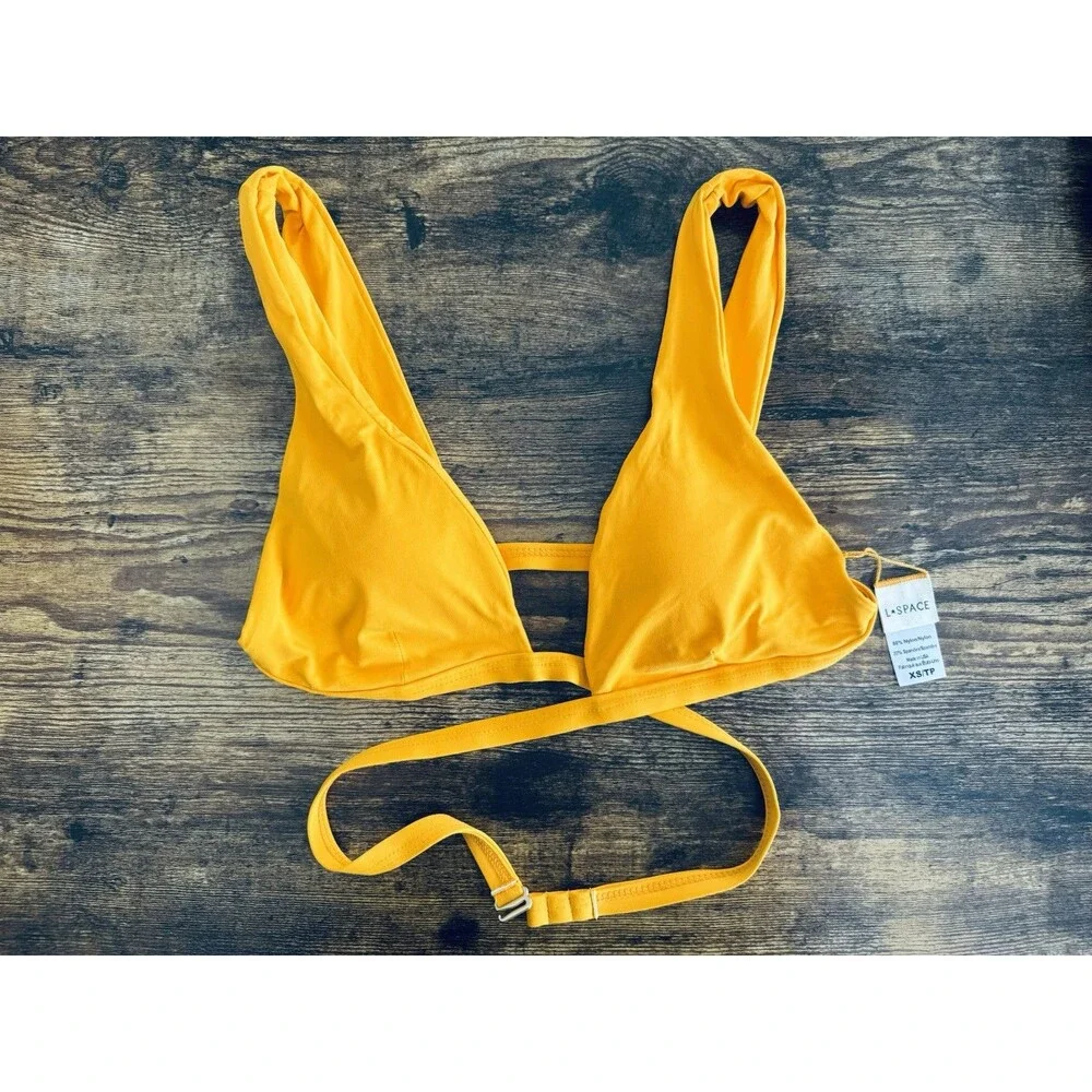 L*Space Swim Avery Top in Mango orange-Size XS NWOT